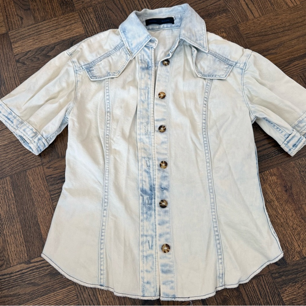 Proenza Schouler denim shirt vintage wash size 4 small